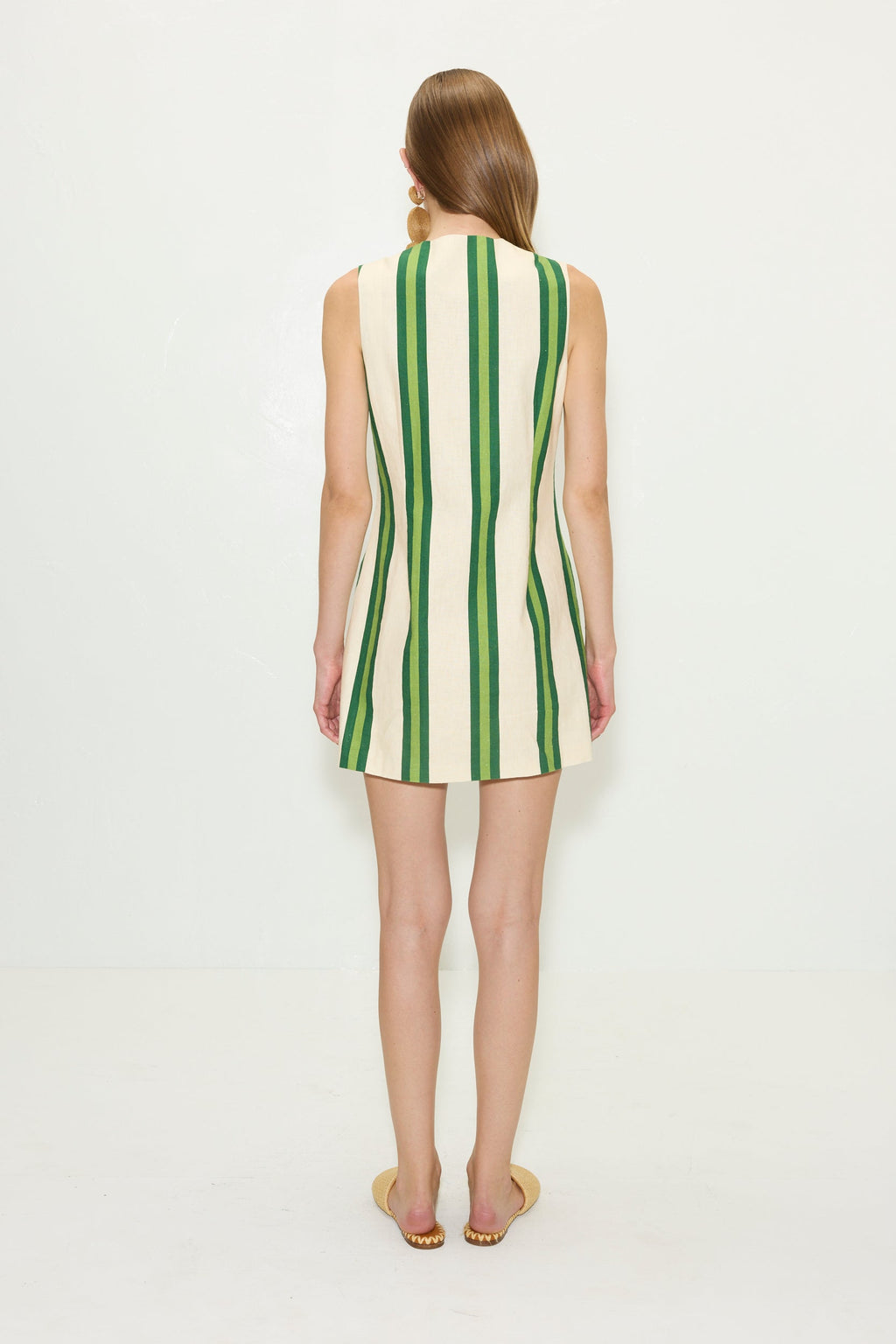 Simon Miller Carob Printed Linen Mini Dress