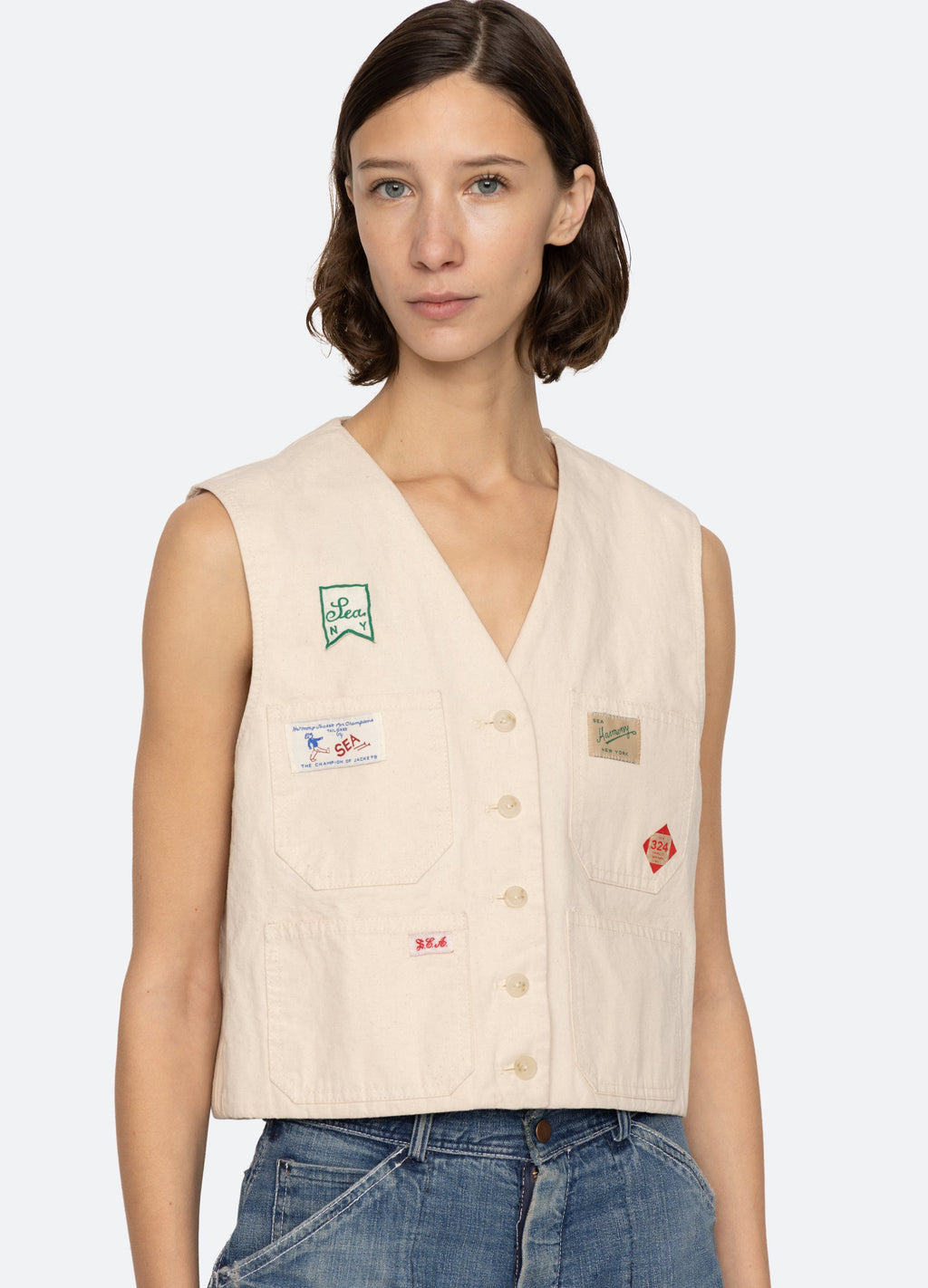 Sea NY Carolyn Vest - Cream