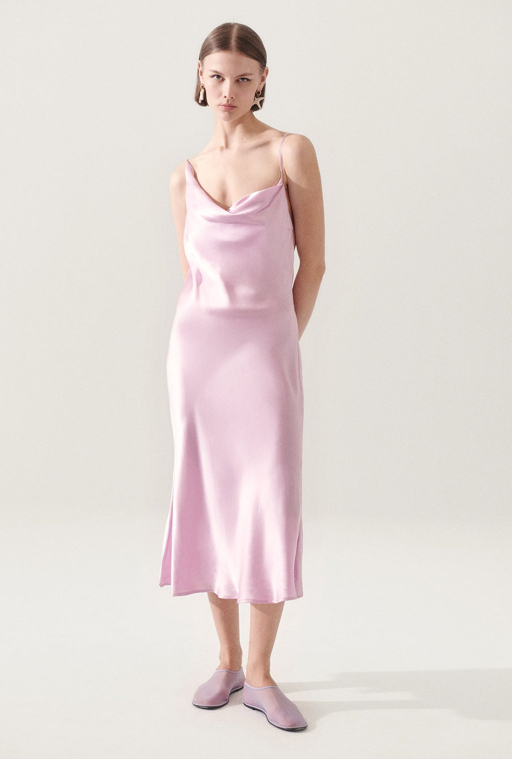 Silk Laundry Carrie Dress - Lilac