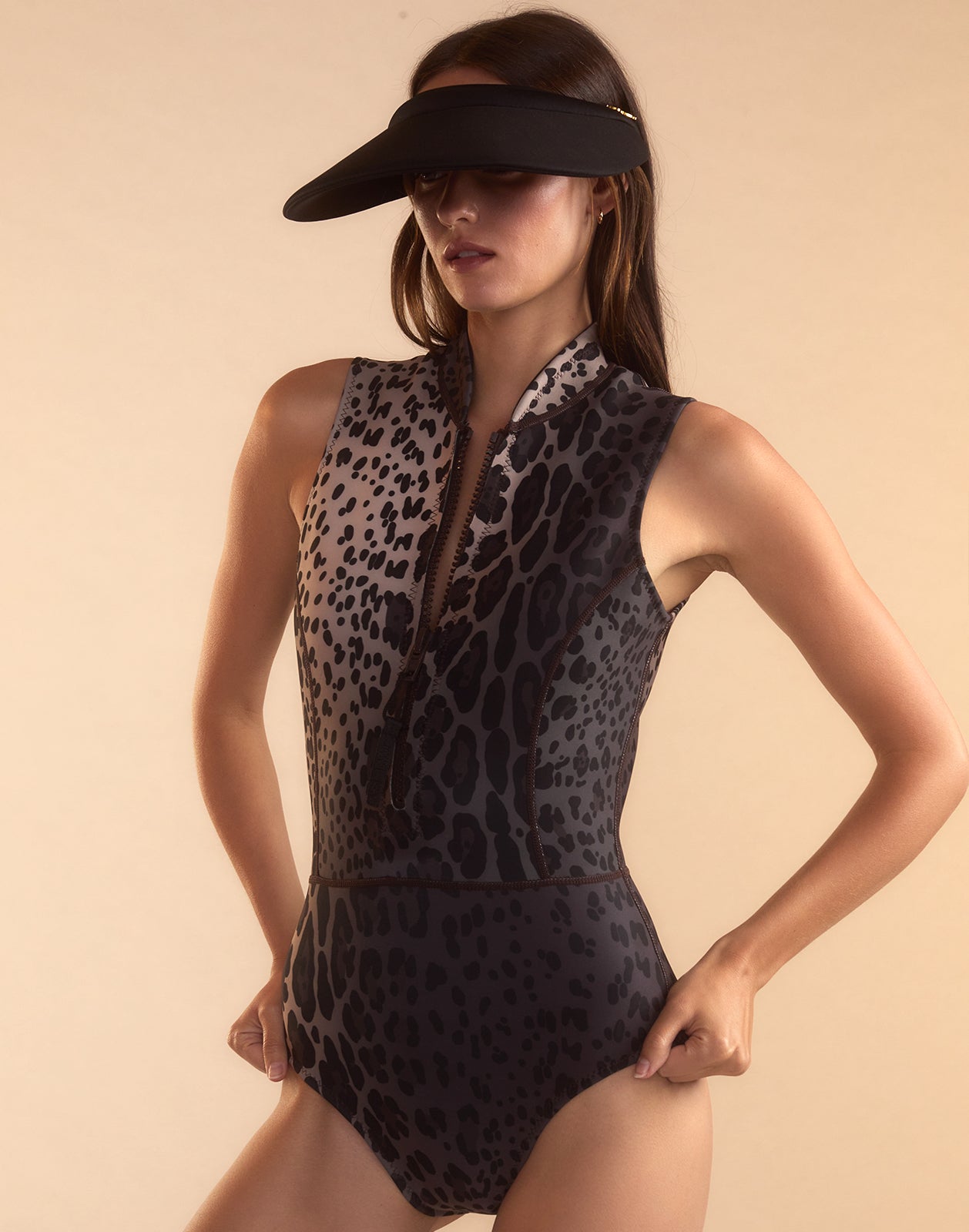 Cynthia Rowley Carve Sleeveless Wetsuit - Leopard