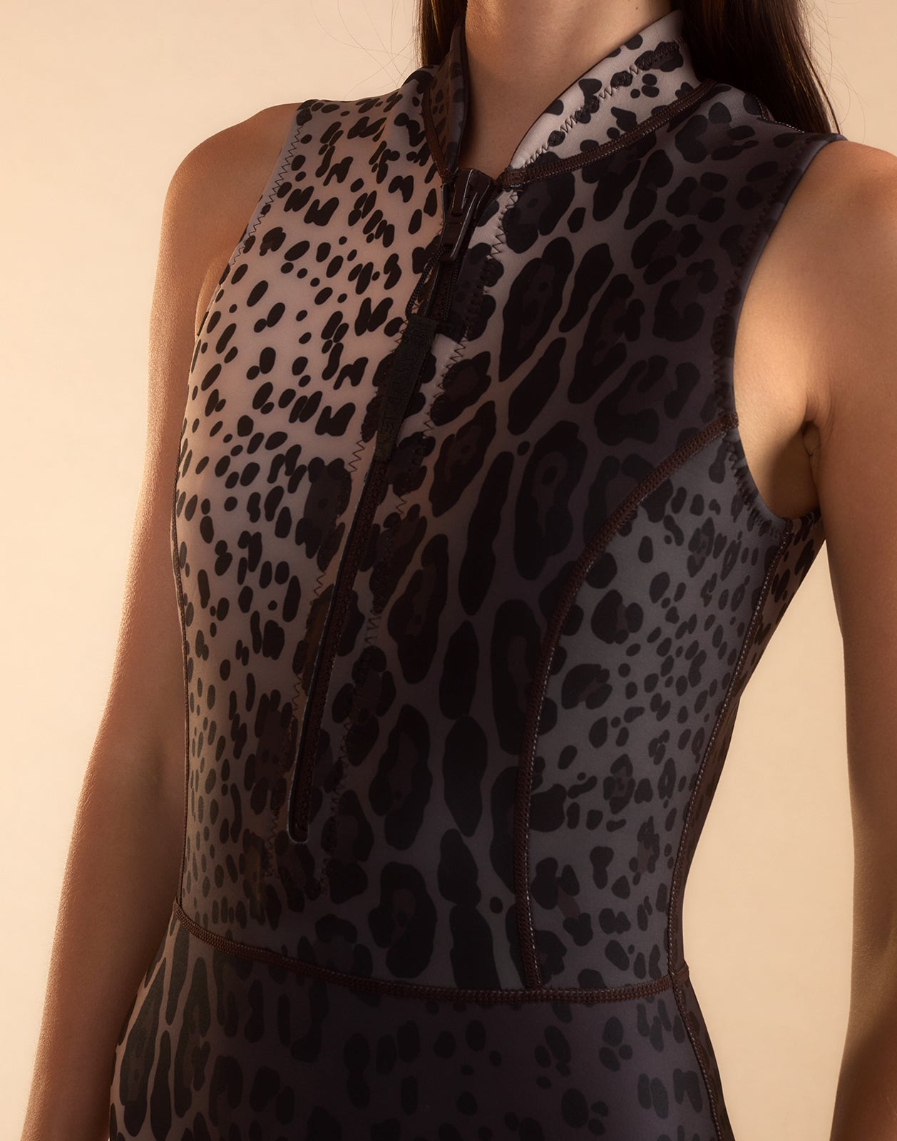 Cynthia Rowley Carve Sleeveless Wetsuit - Leopard