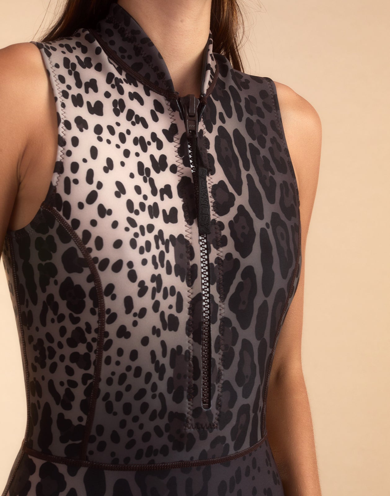 Cynthia Rowley Carve Sleeveless Wetsuit - Leopard