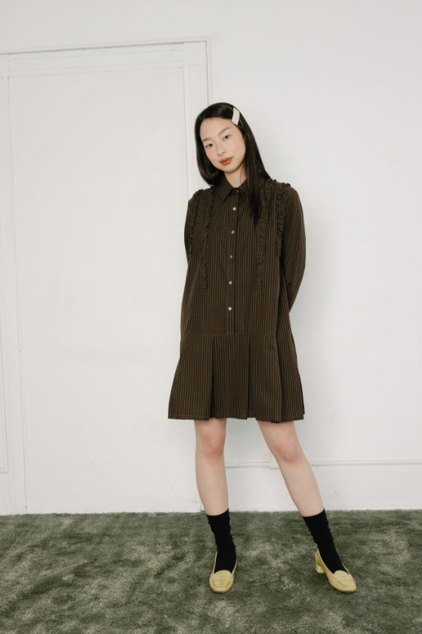 A Bronze Age Cate Dress - Toasted Gingham