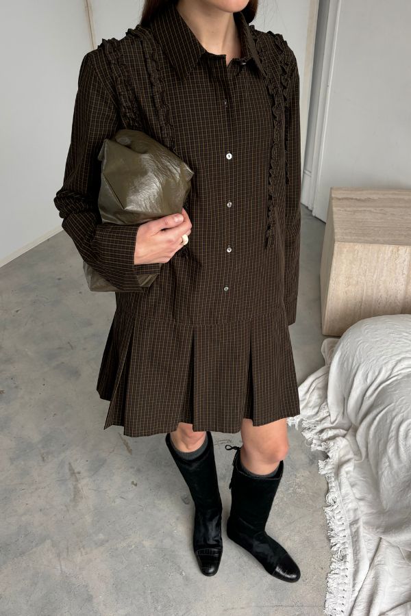 A Bronze Age Cate Dress - Toasted Gingham