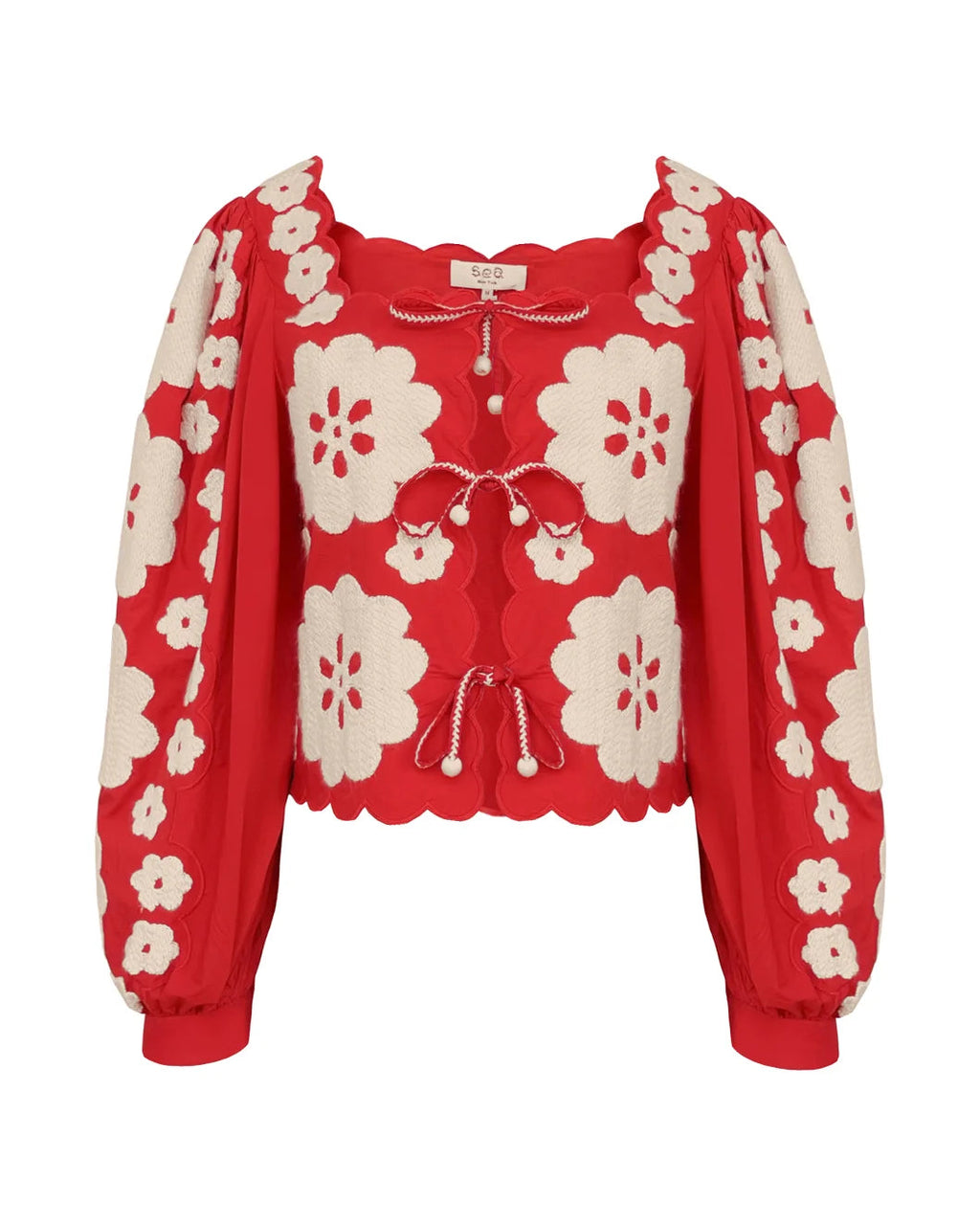 Sea NY Catrine Long Sleeve Top - Red