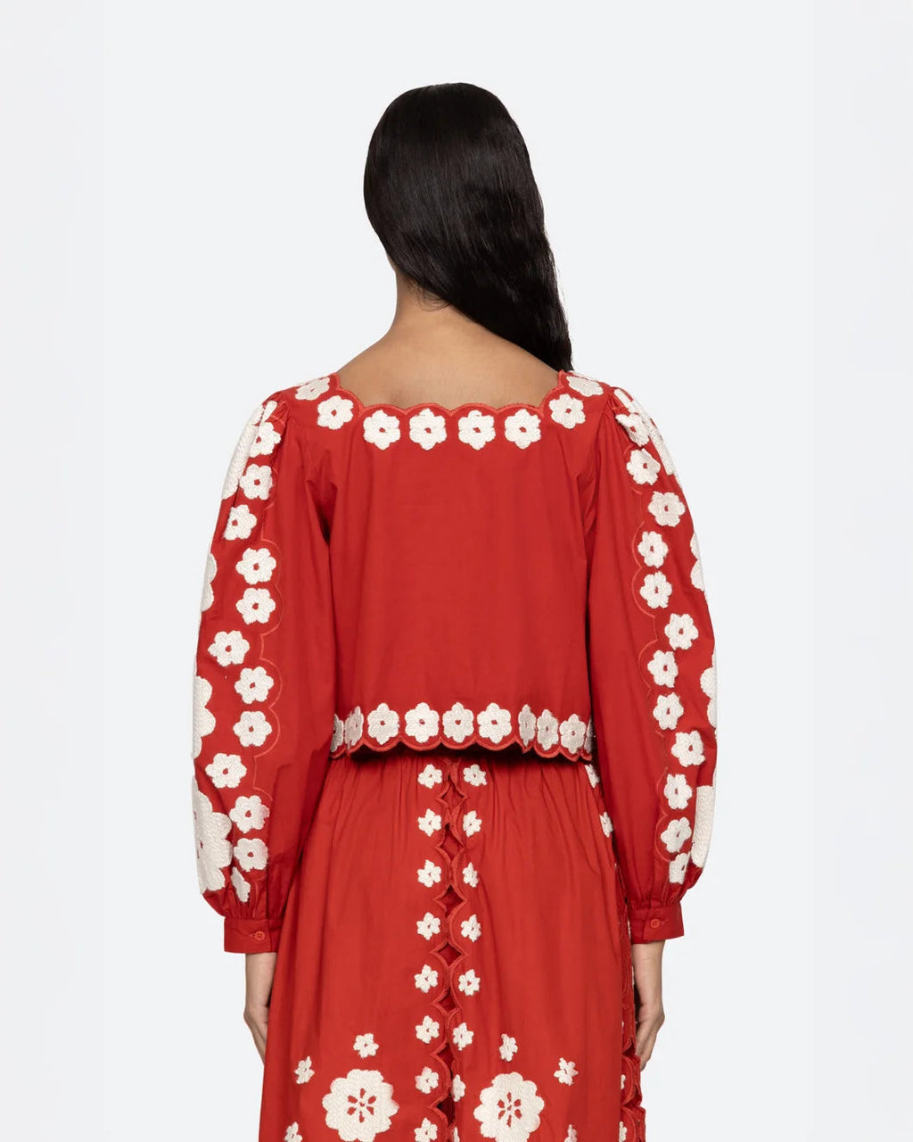 Sea NY Catrine Long Sleeve Top - Red