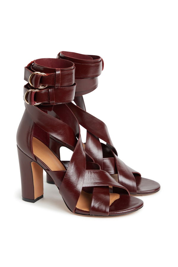 Cynthia Rowley Cece Wrap Heel - Burgundy