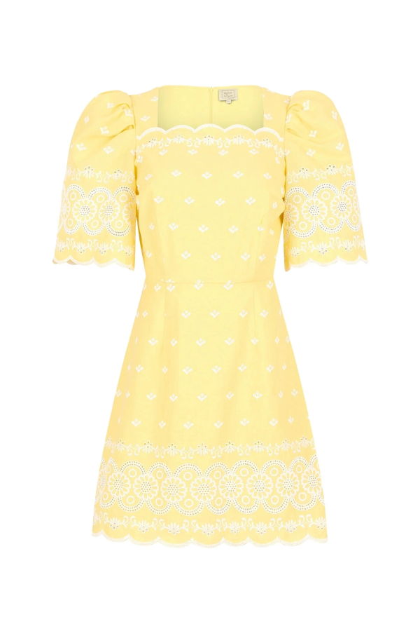 Queens of Archive Charlotte Dress - Butter Yellow