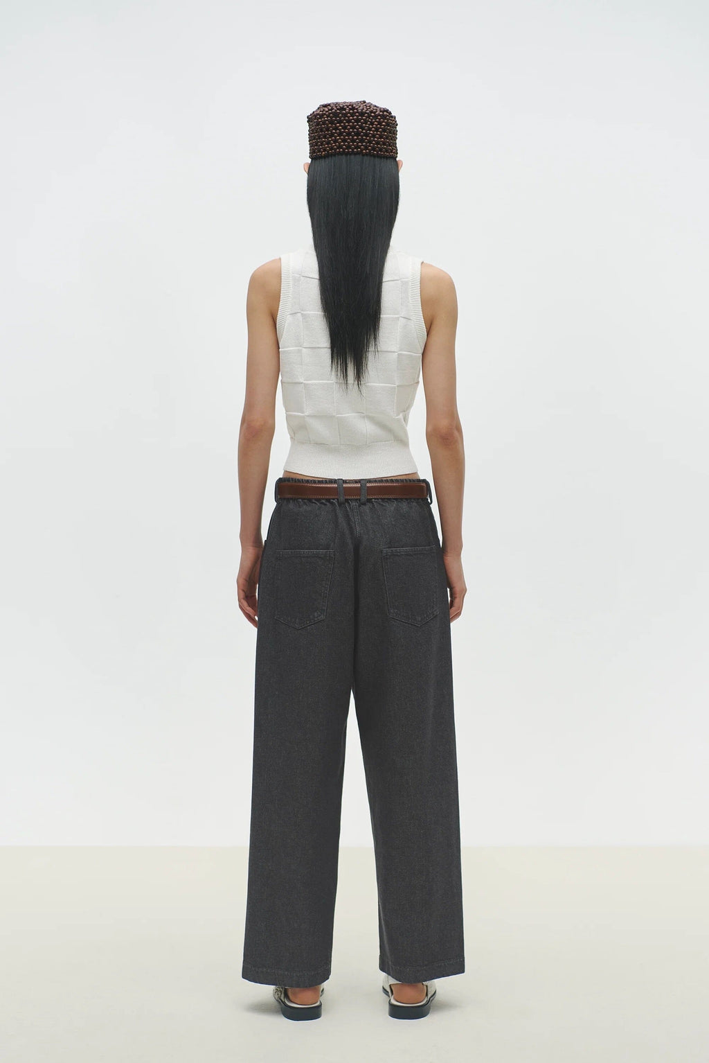 Cordera Checkered Cotton & Cashmere Waistcoat - White