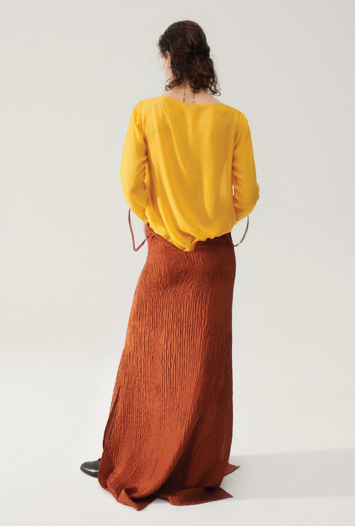Silk Laundry Chiffon Audrey Top - Goldfinch