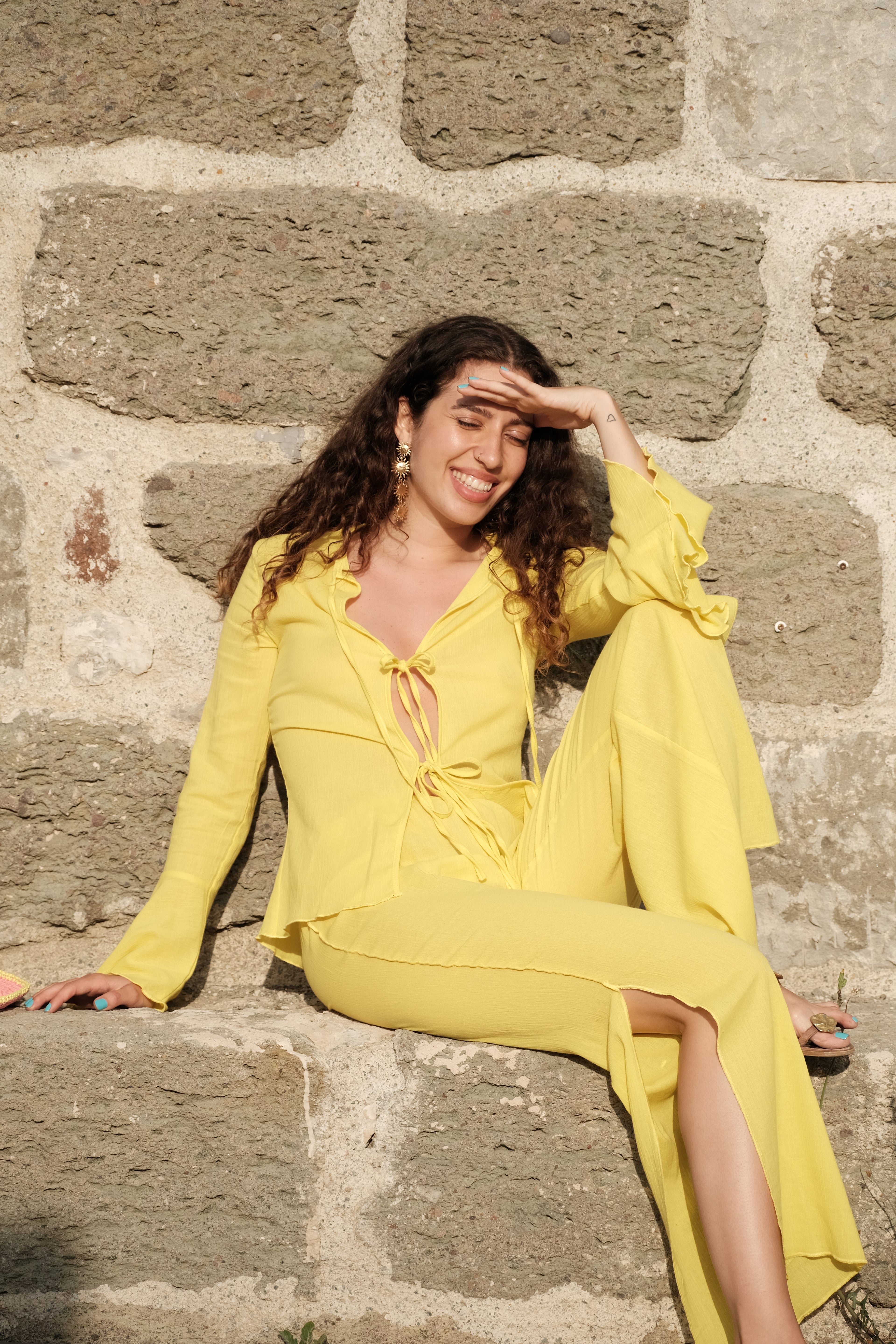 Chillax Rosalita Cotton Pants - Sun