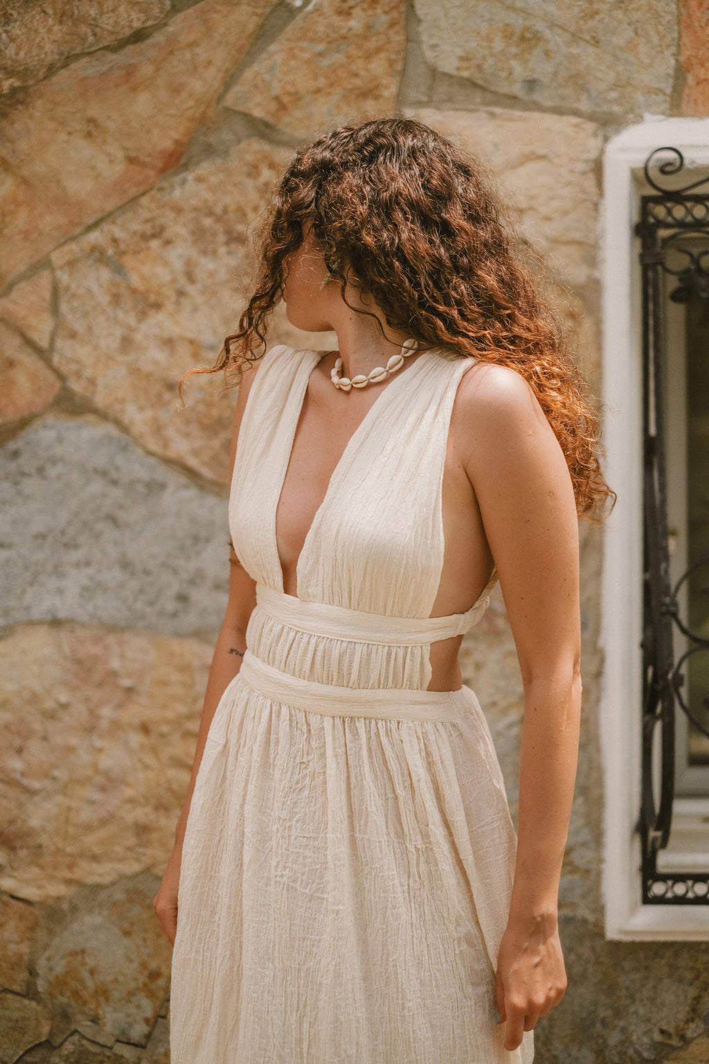 Chillax Venus Crinkle Cotton Dress