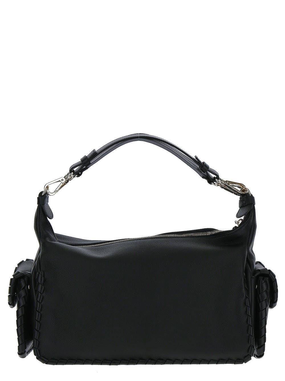 Chloé Black Leather Tote Bag - Black