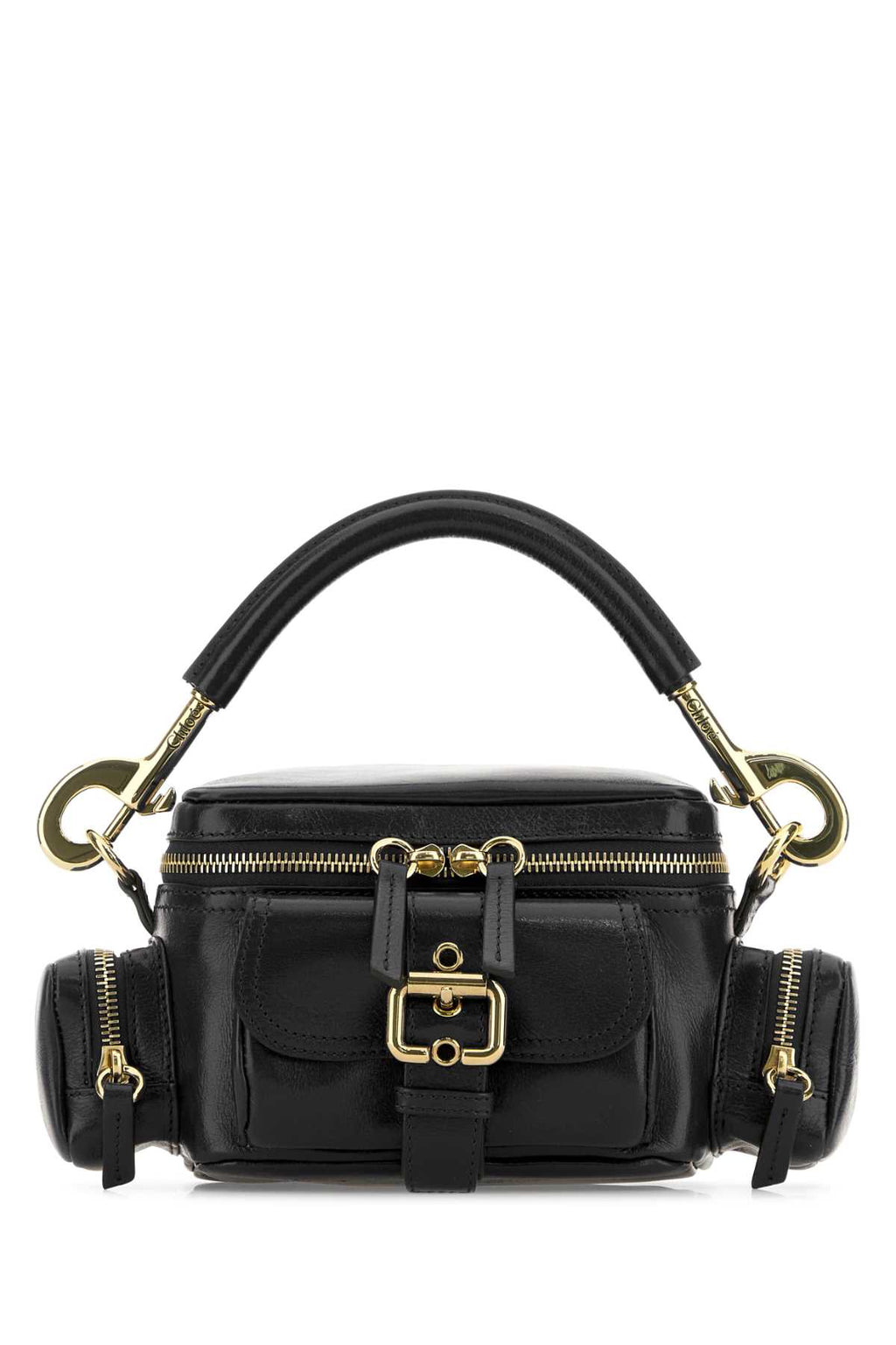 Chloé Black Leather Camera Bag Crossbody Bag - Black