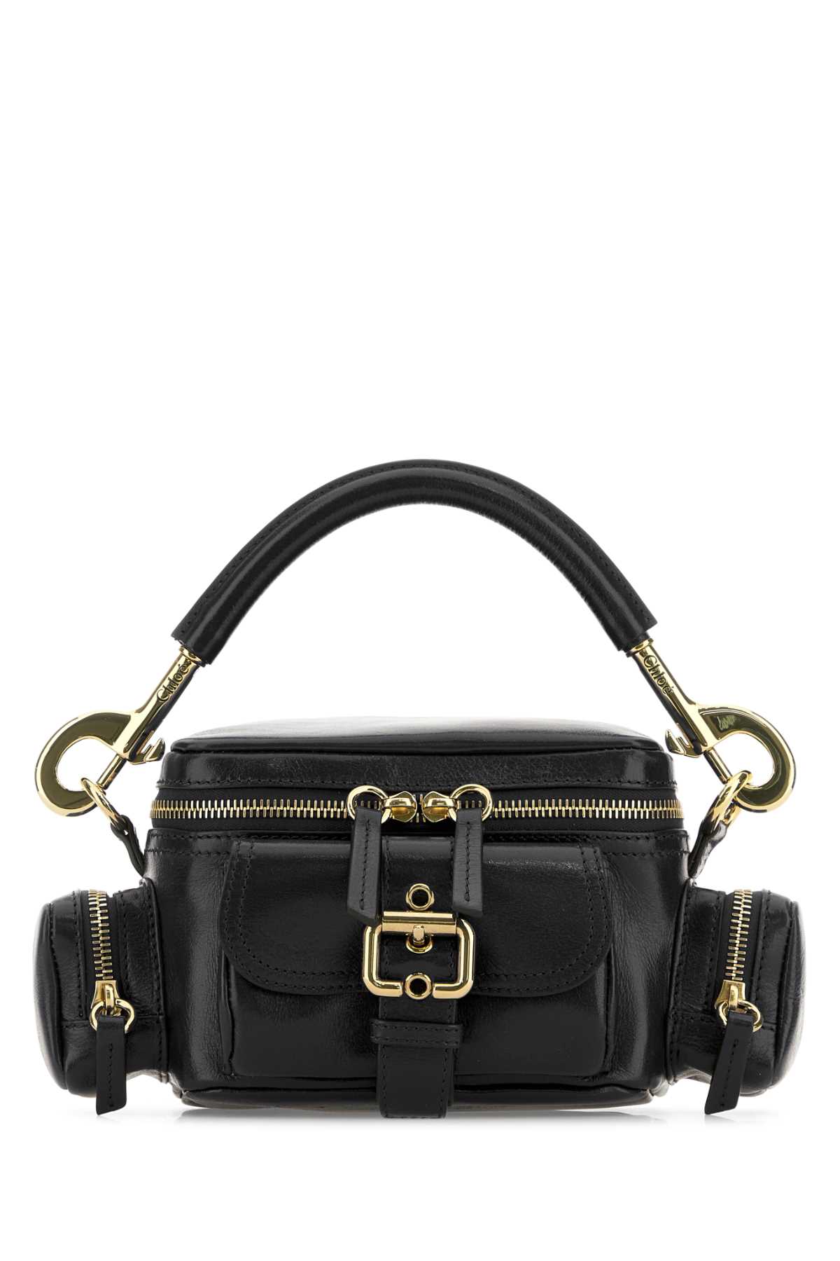 Chloé Black Leather Camera Bag Crossbody Bag - Black