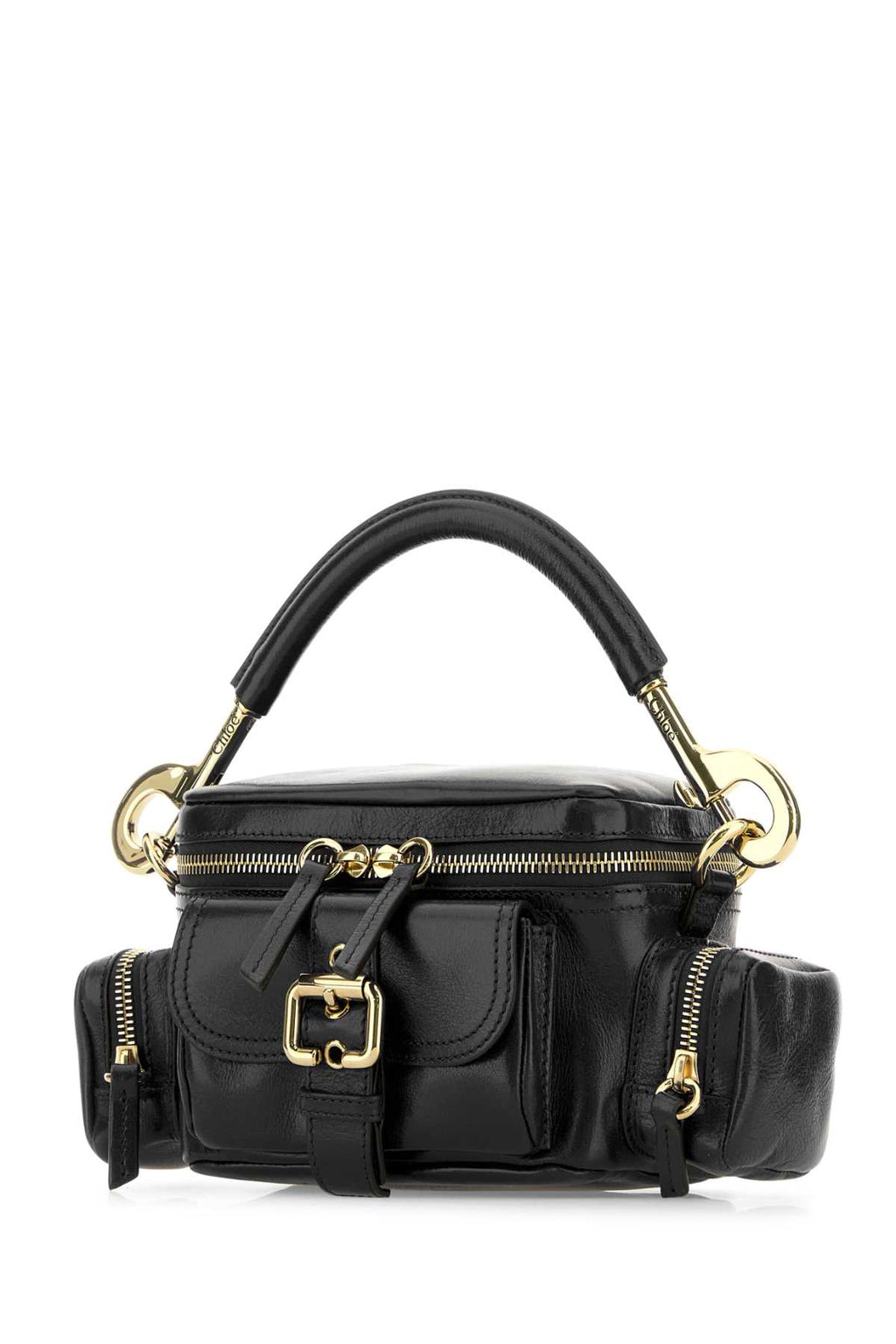 Chloé Black Leather Camera Bag Crossbody Bag - Black