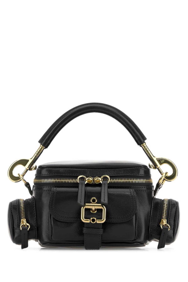 Chloé Black Leather Camera Bag Crossbody Bag - Black