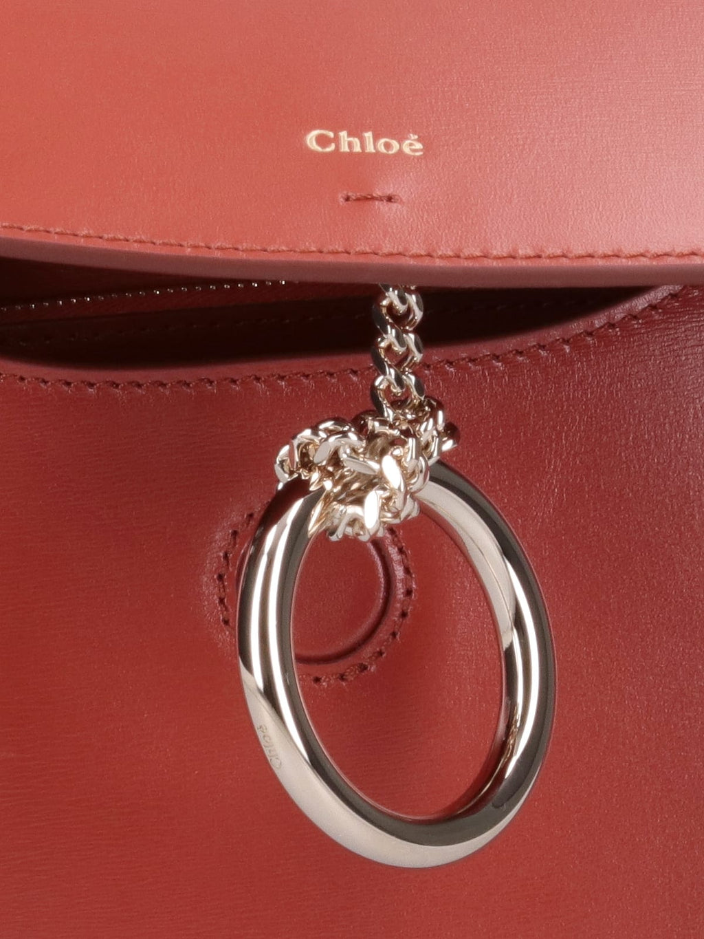 Chloé Brick Leather Small Arlene Crossbody Bag - Brown