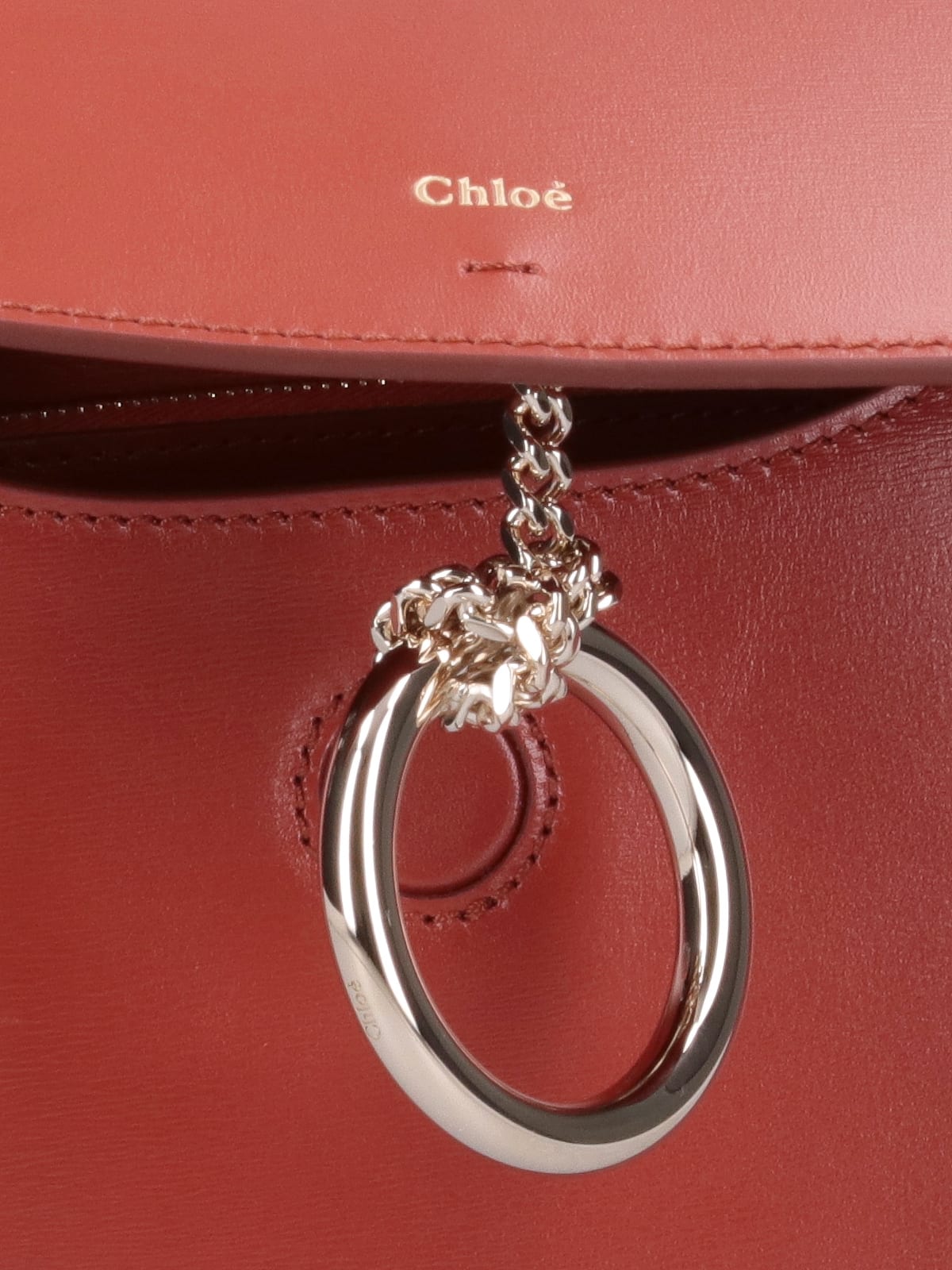 Chloé Brick Leather Small Arlene Crossbody Bag - Brown