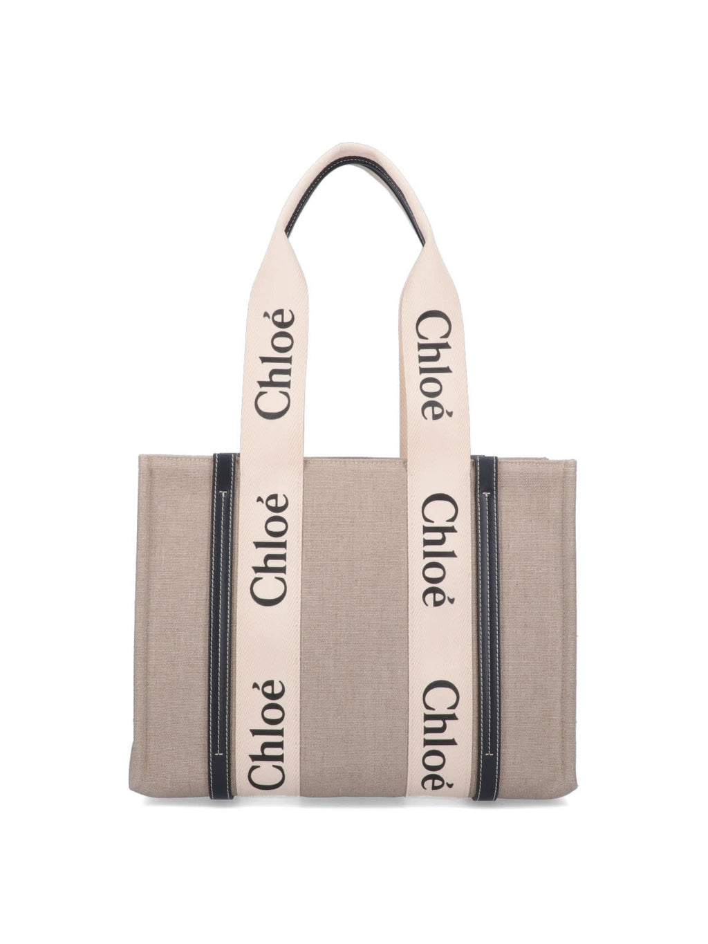 Chloé Medium Woody Tote Bag - Beige