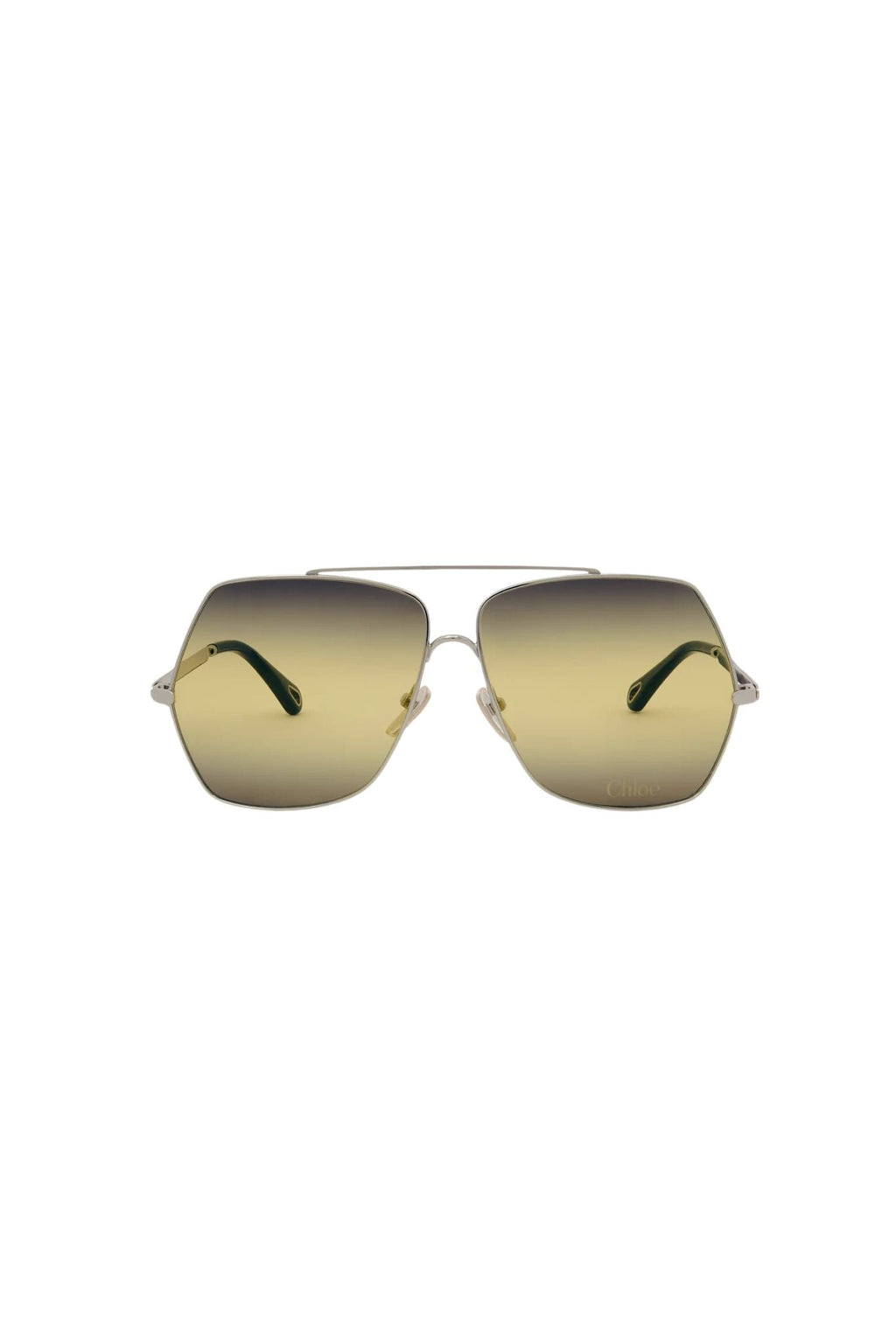 Chloé Aly Sunglasses - Silver/Gradient Green