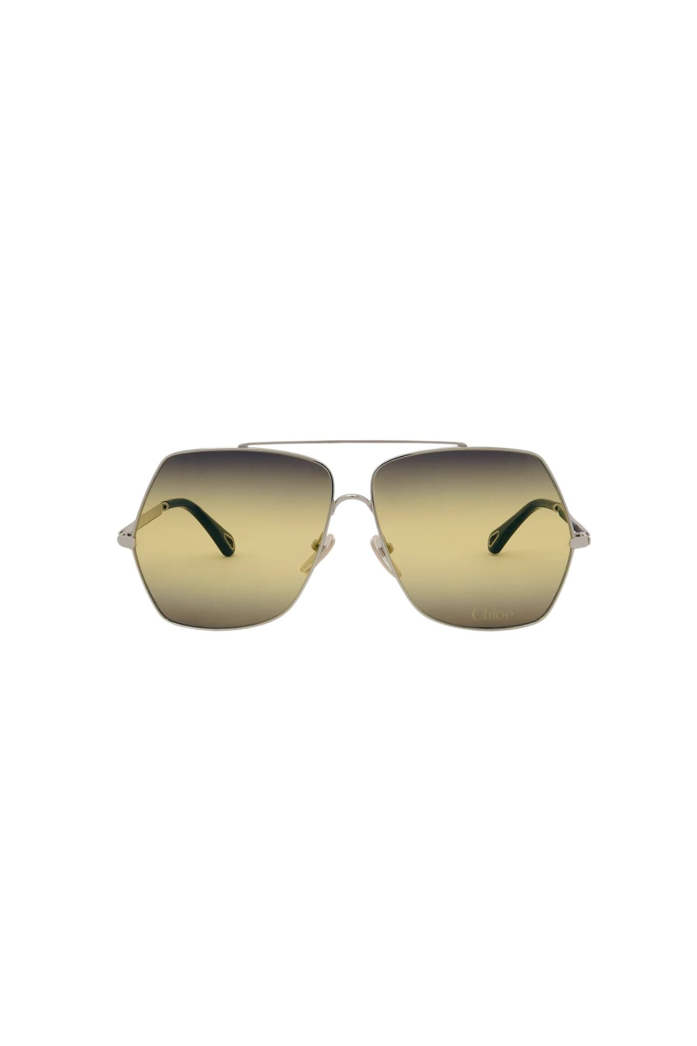 Chloé Aly Sunglasses - Silver/Gradient Green