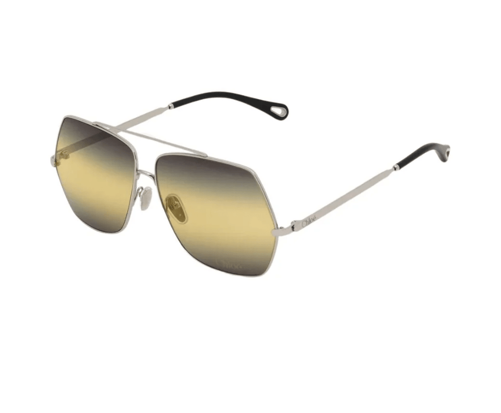 Chloé Aly Sunglasses - Silver/Gradient Green