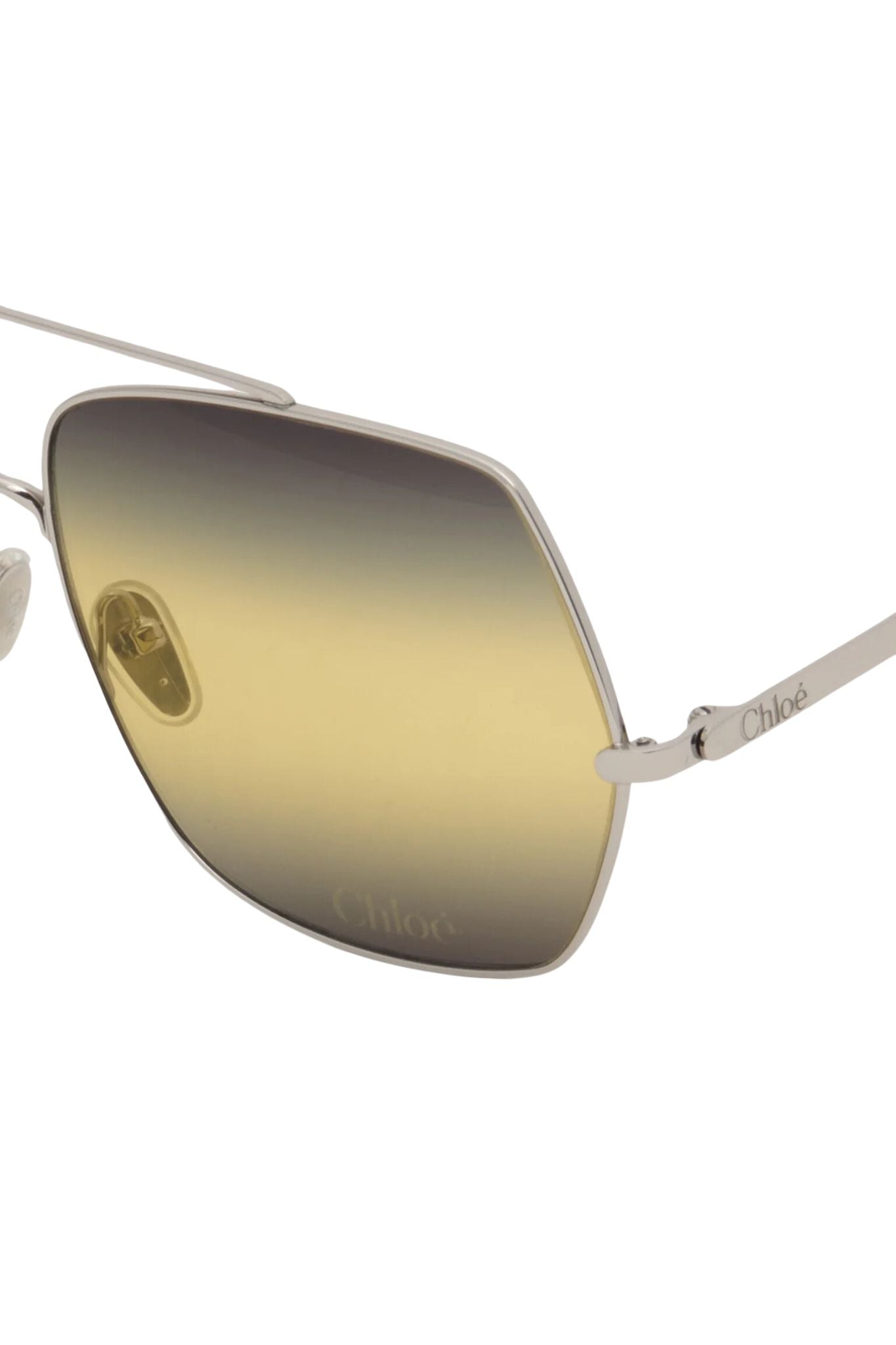 Chloé Aly Sunglasses - Silver/Gradient Green
