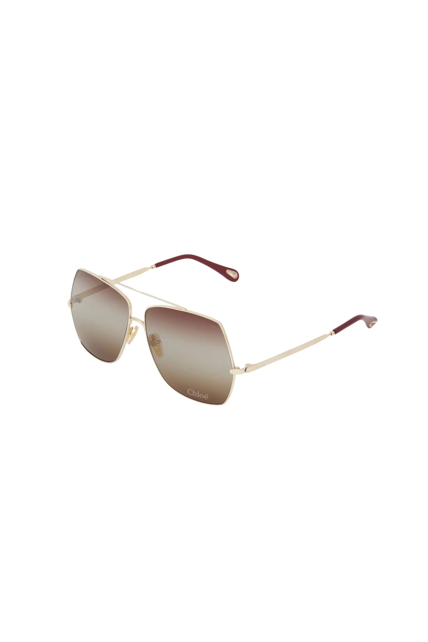 Chloé Aly Sunglasses - Gold/Gradient Brown