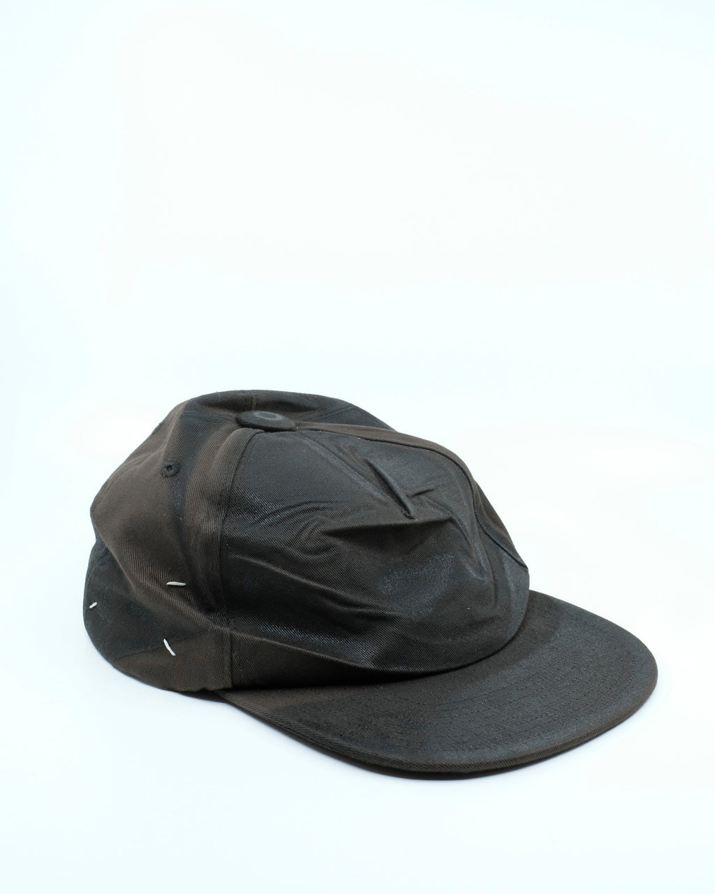Maison Margiela Chocolate Foil-Print Crushed Hat