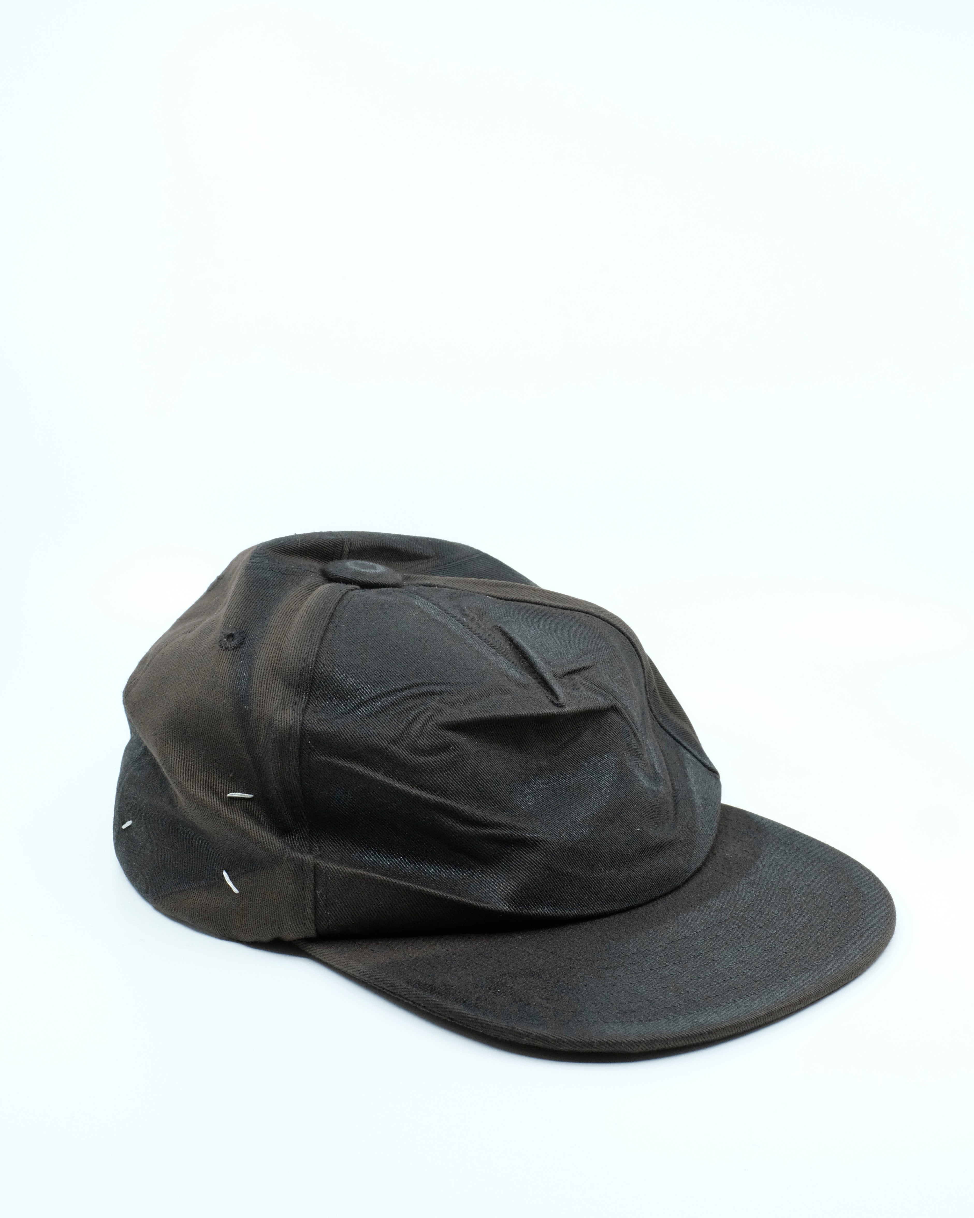 Maison Margiela Chocolate Foil-Print Crushed Hat