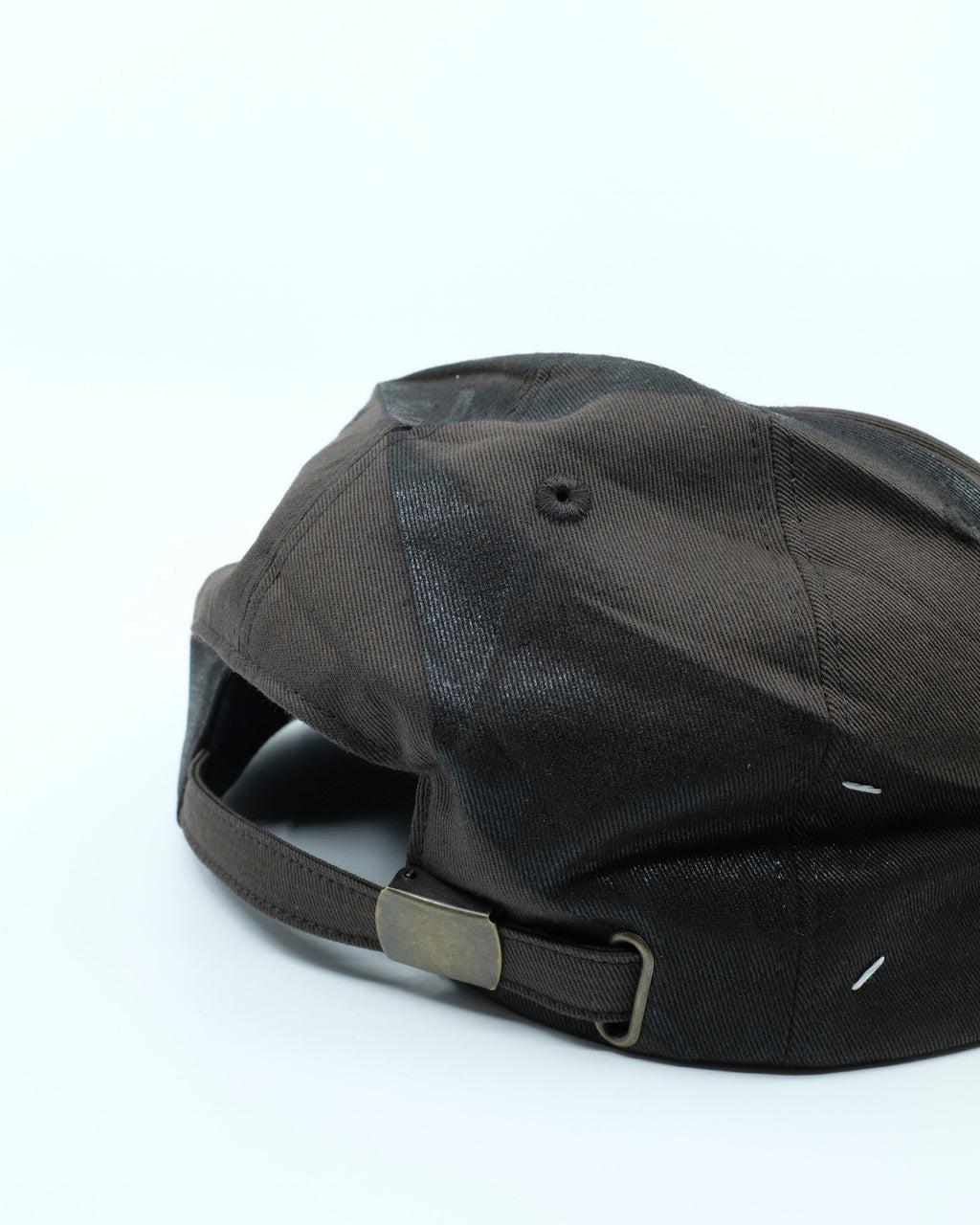 Maison Margiela Chocolate Foil-Print Crushed Hat