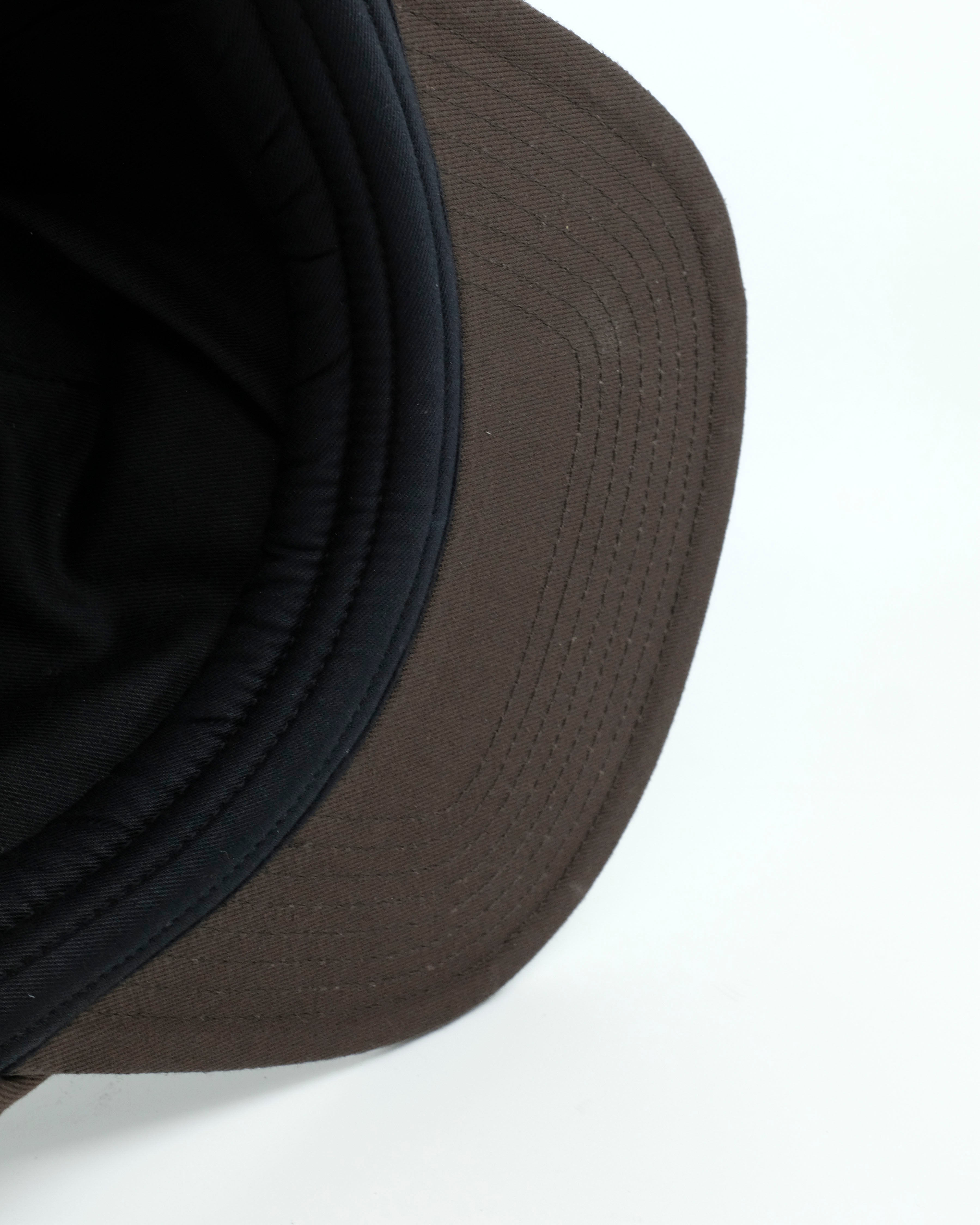 Maison Margiela Chocolate Foil-Print Crushed Hat