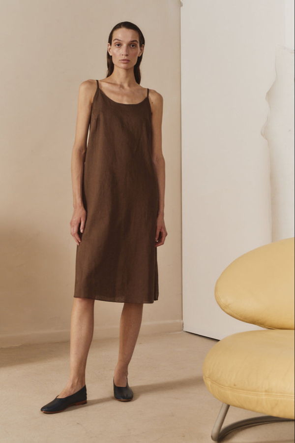 Datura Linen Midi Slip Dress
