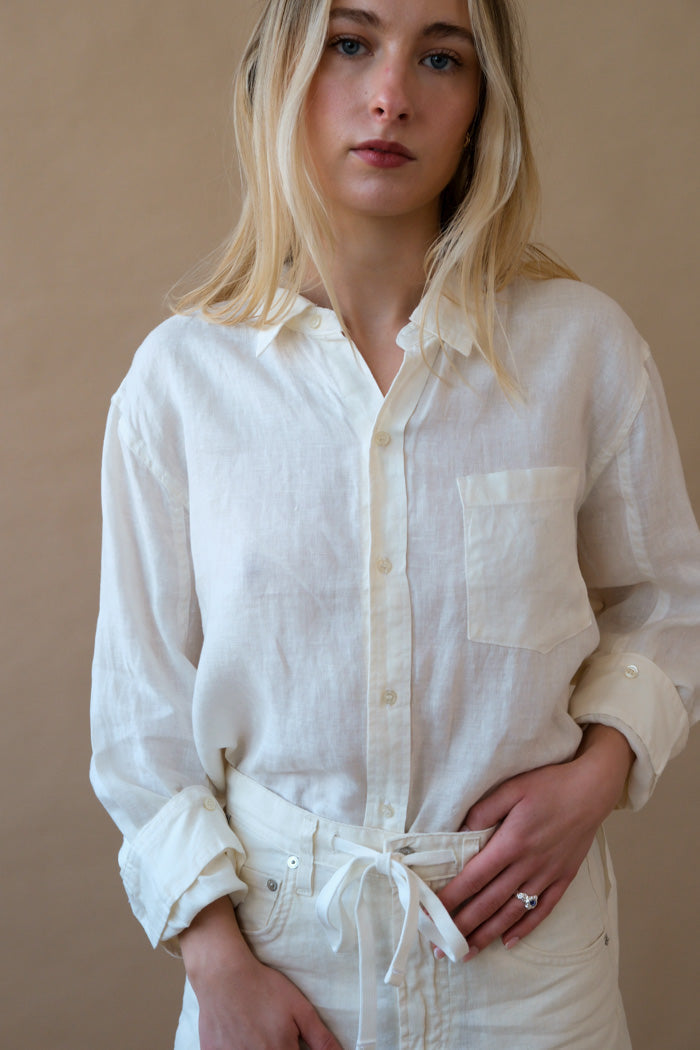 Citizens of Humanity Kayla Shrunken Shirt - Vanilla