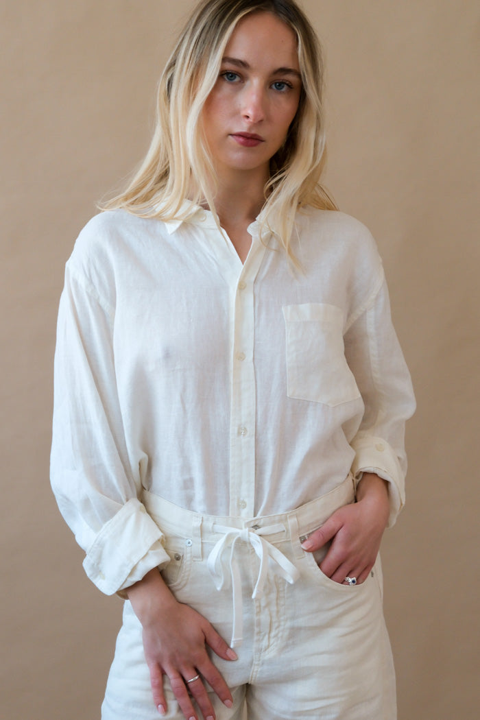 Citizens of Humanity Kayla Shrunken Shirt - Vanilla