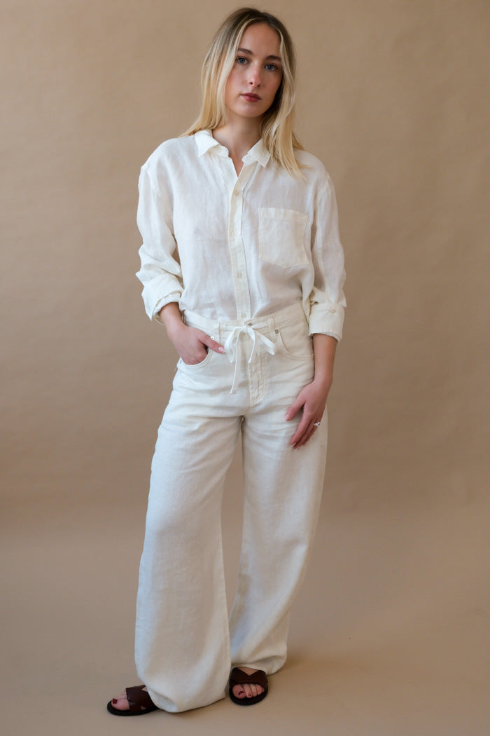 Citizens of Humanity Kayla Shrunken Shirt - Vanilla