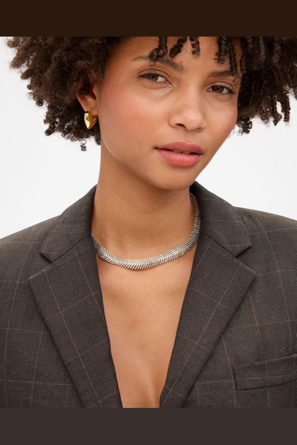 Clare V. Herringbone Collar Necklace