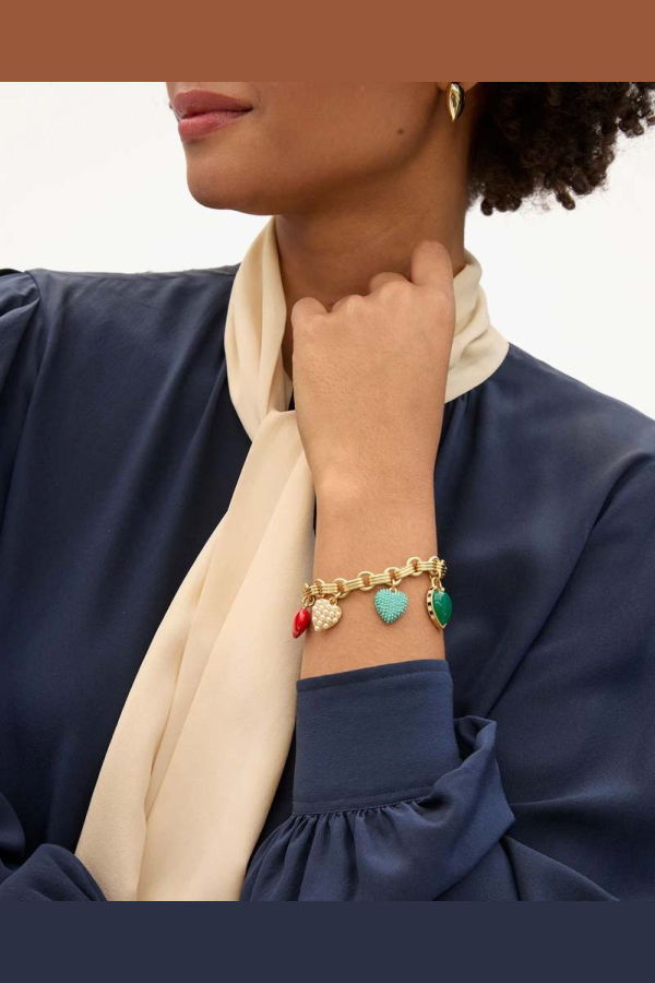 Clare V. Le Heartbreaker Bracelet - Vintage Gold