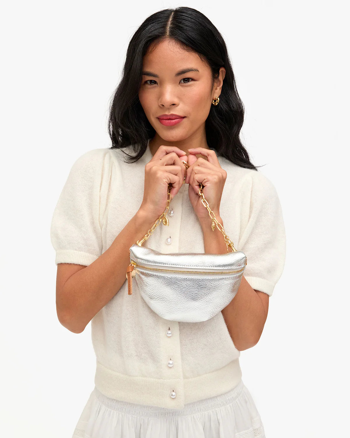 Clare V. Shortie Strap Oval Link with Sea Charms Bag Strap