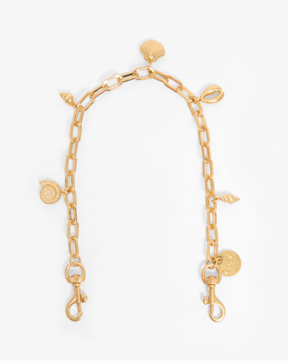 Clare V. Shortie Strap Oval Link with Sea Charms Bag Strap