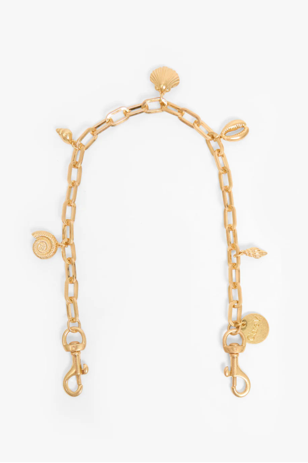 Clare V. Shortie Strap Oval Link with Sea Charms Bag Strap