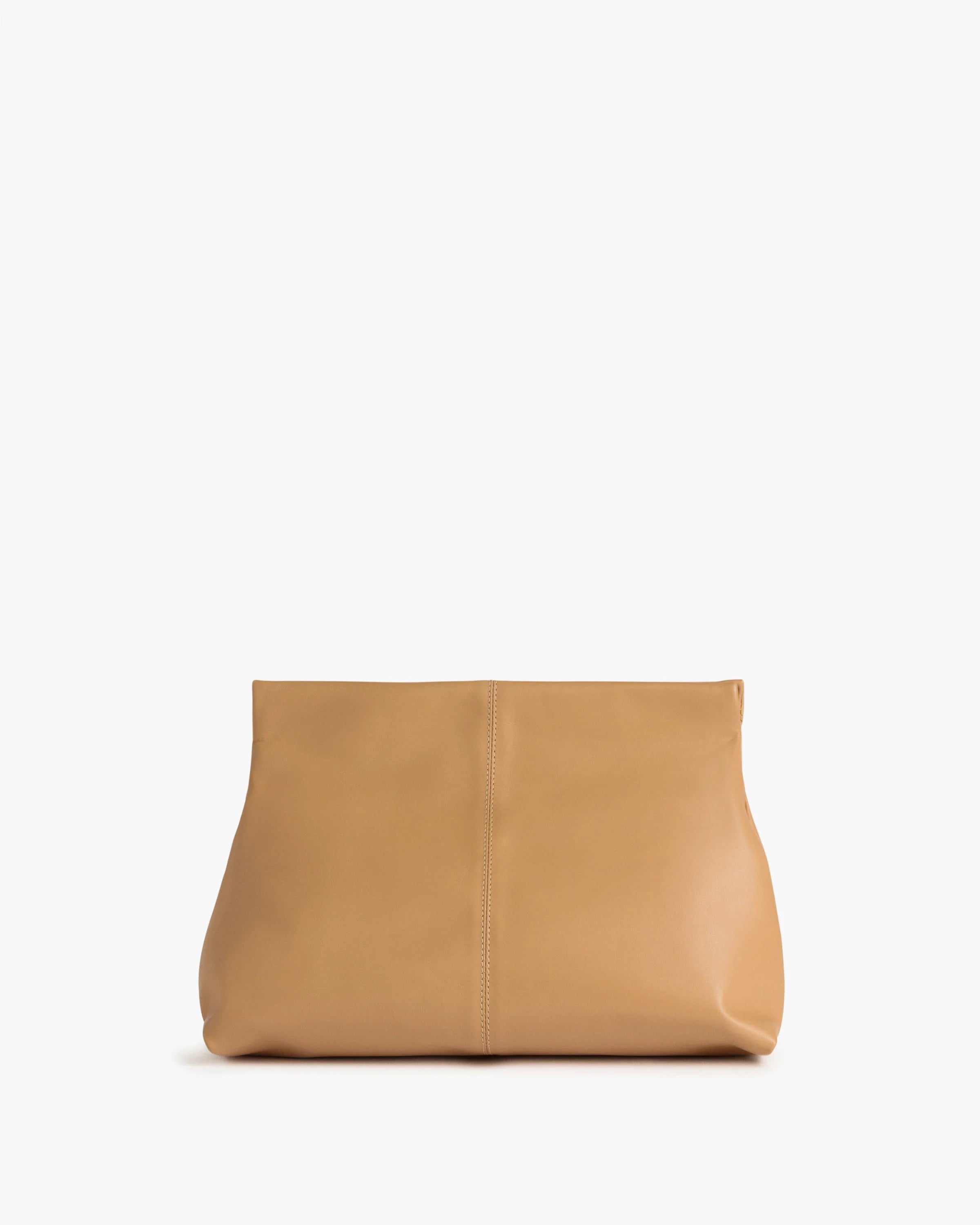 Flattered Clay Leather Clutch