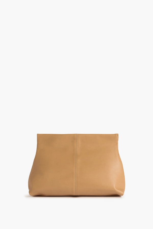 Flattered Clay Leather Clutch