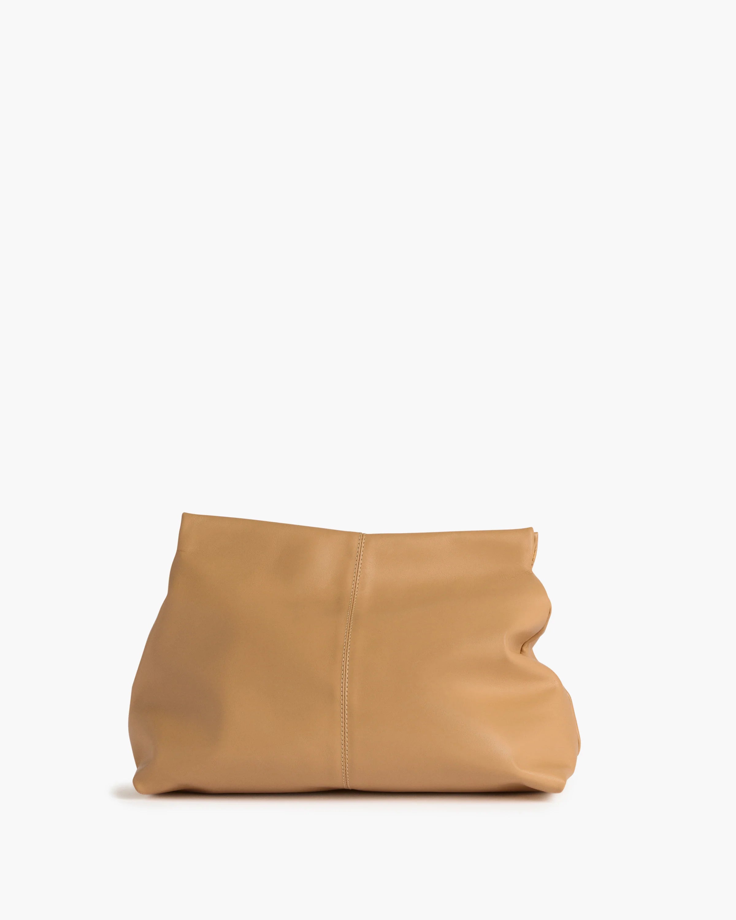 Flattered Clay Leather Clutch