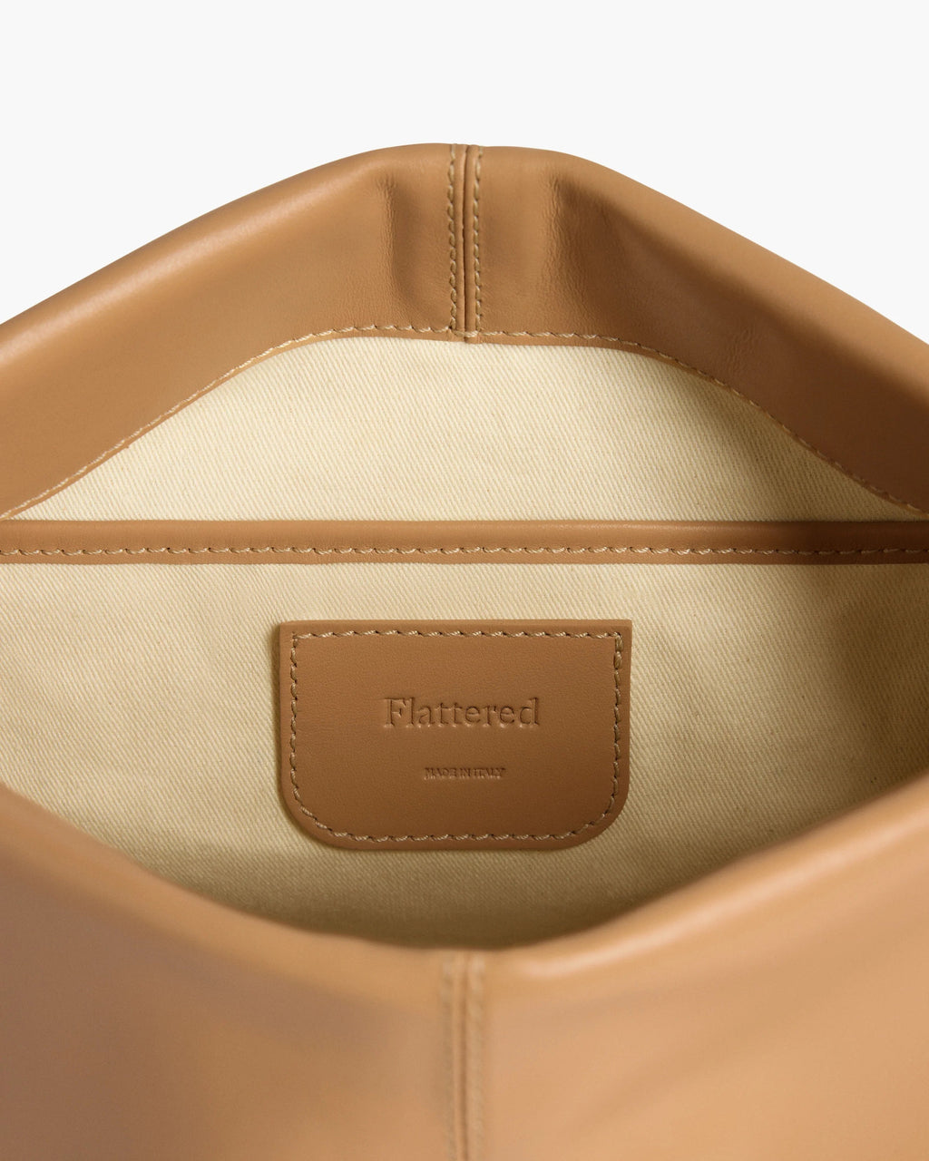 Flattered Clay Leather Clutch