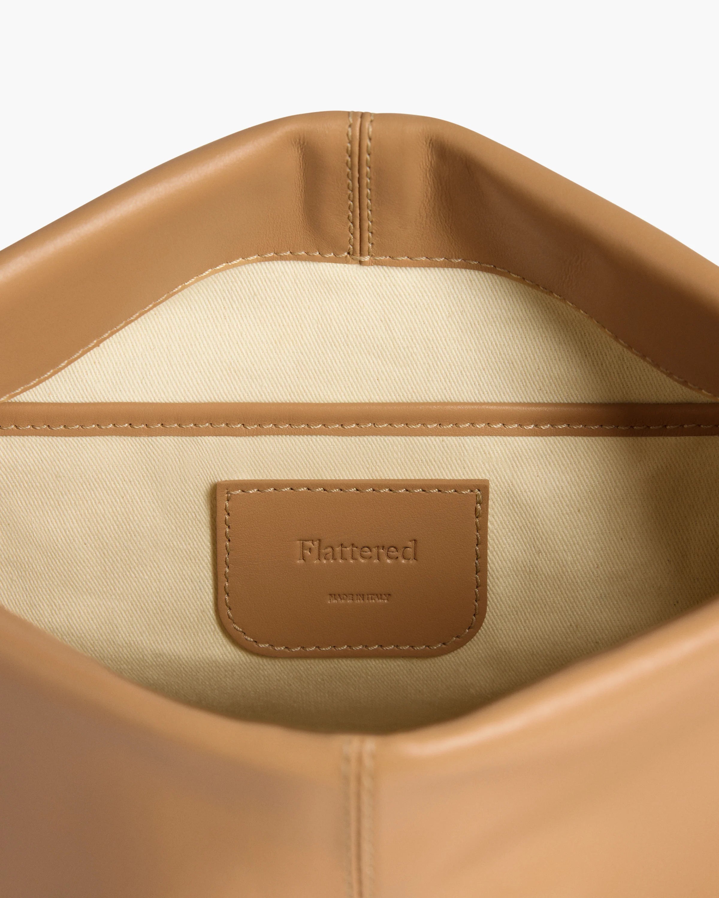 Flattered Clay Leather Clutch