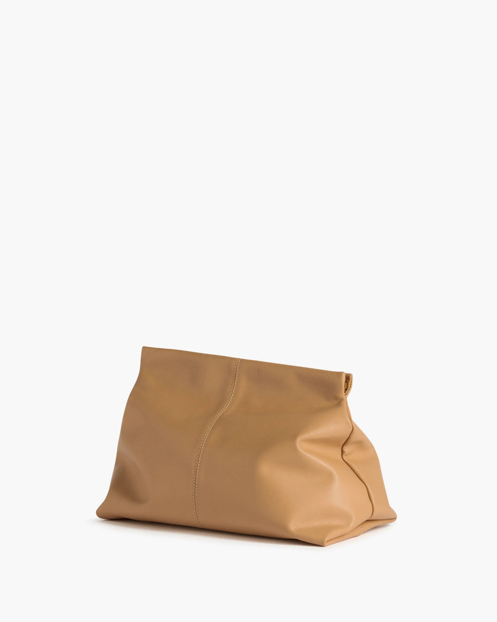 Flattered Clay Leather Clutch
