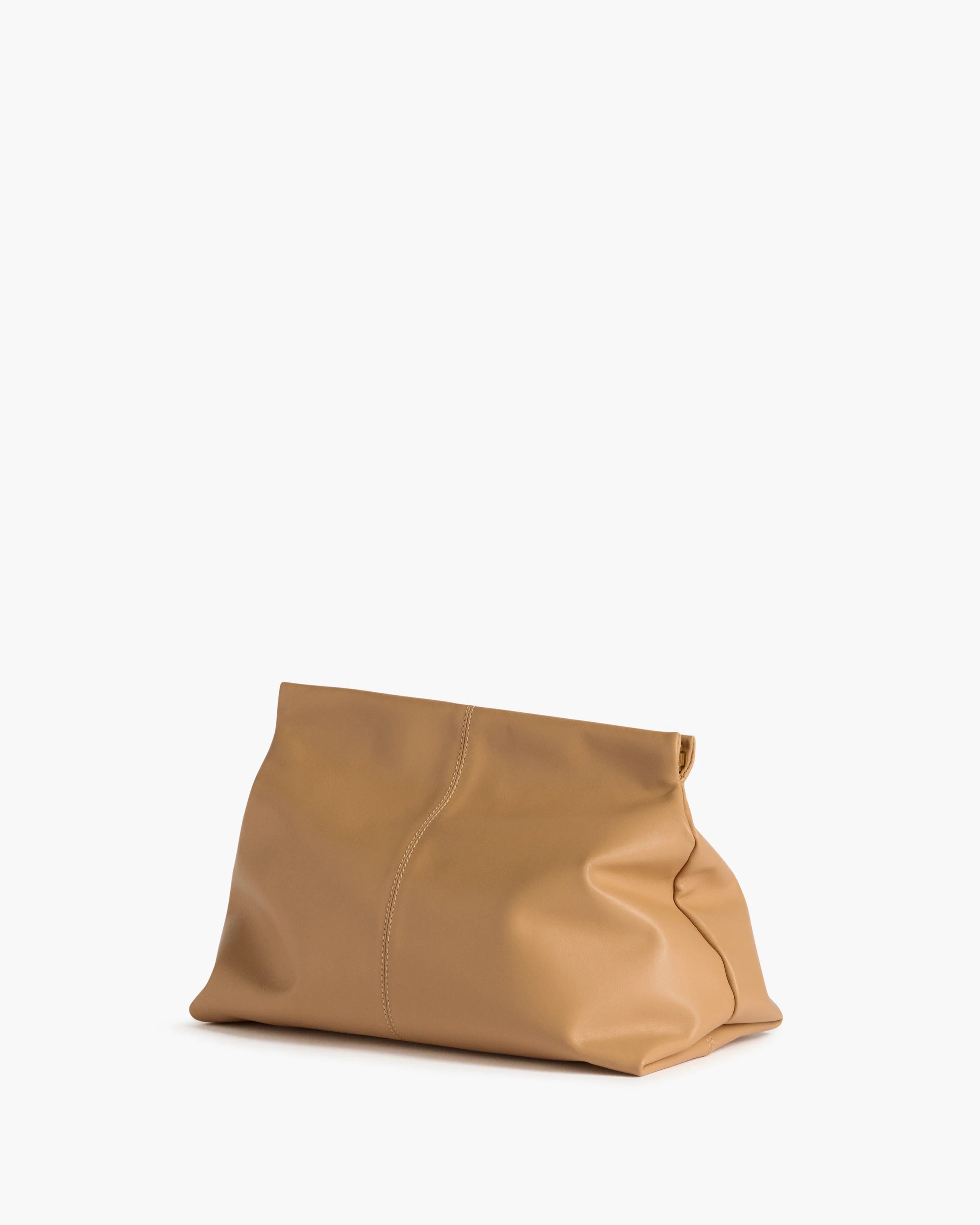 Flattered Clay Leather Clutch