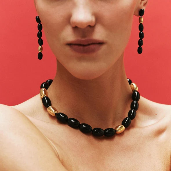 Heaven Mayhem Clementine Necklace - Black/Gold